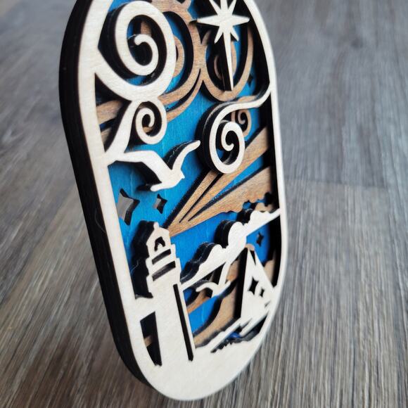 Lighthouse Christmas Ornament Blue variant - Picture 3 of 6